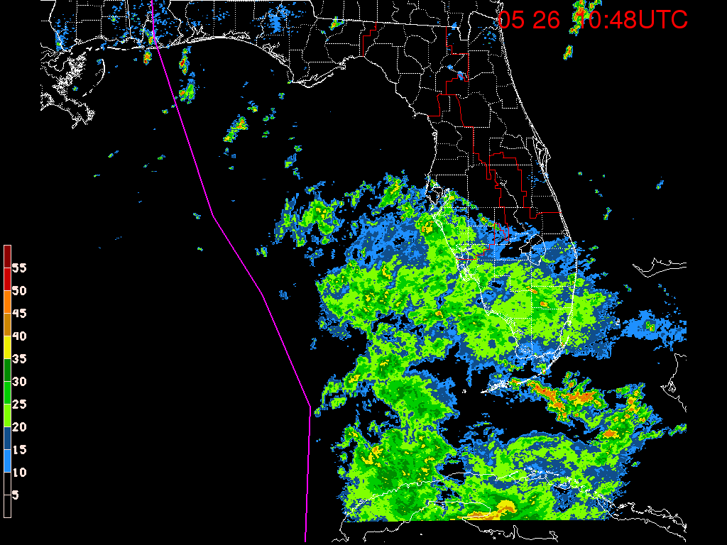 Florida Radar Recording From SFWMD for Alberto (2018) Approach