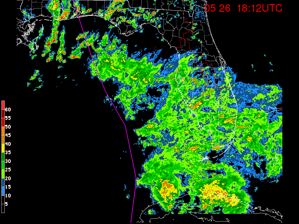 Florida Radar Recording From SFWMD for Alberto (2018) Approach