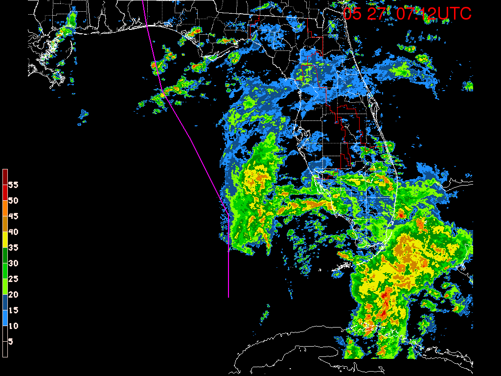 Florida Radar Recording From SFWMD for Alberto (2018) Approach