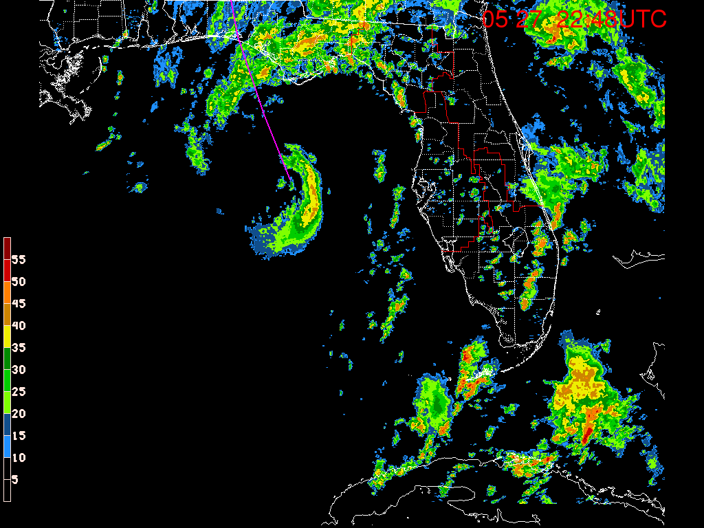 Florida Radar Recording From SFWMD for Alberto (2018) Approach