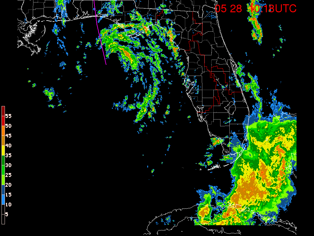Florida Radar Recording From SFWMD for Alberto (2018) Approach