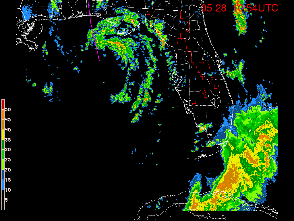Florida Radar Recording From SFWMD for Alberto (2018) Approach