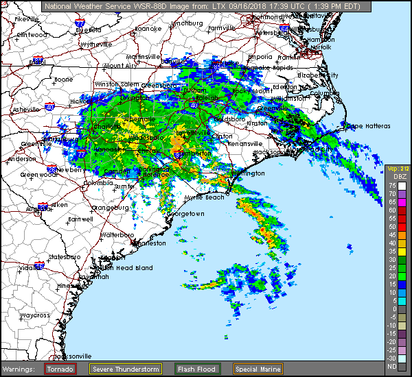 Florence Long Range Radar Recording from Wilmington