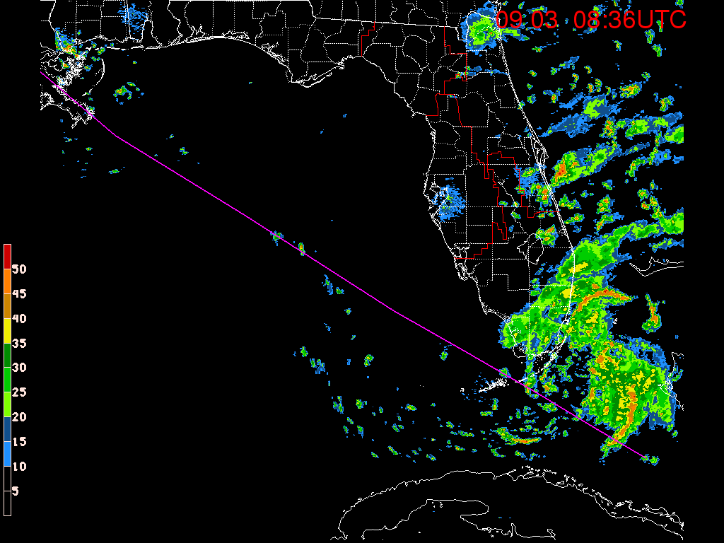 Florida Radar Recording From SFWMD for Gordon (2018) Approach