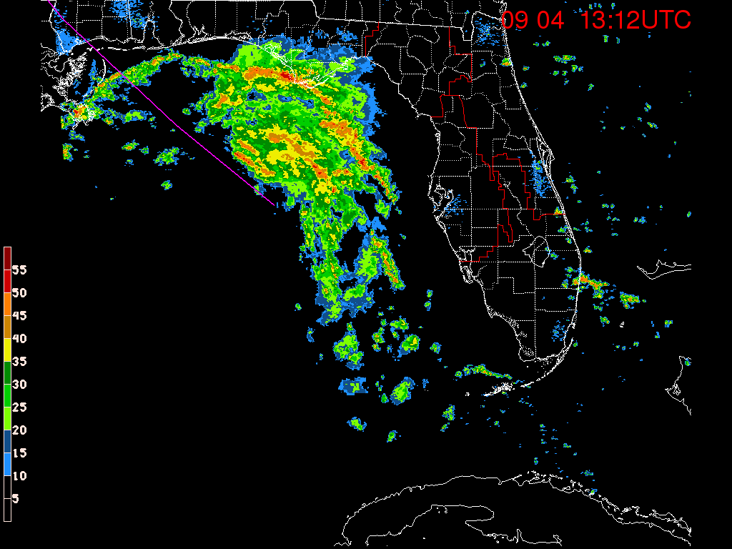 Florida Radar Recording From SFWMD for Gordon (2018) Approach