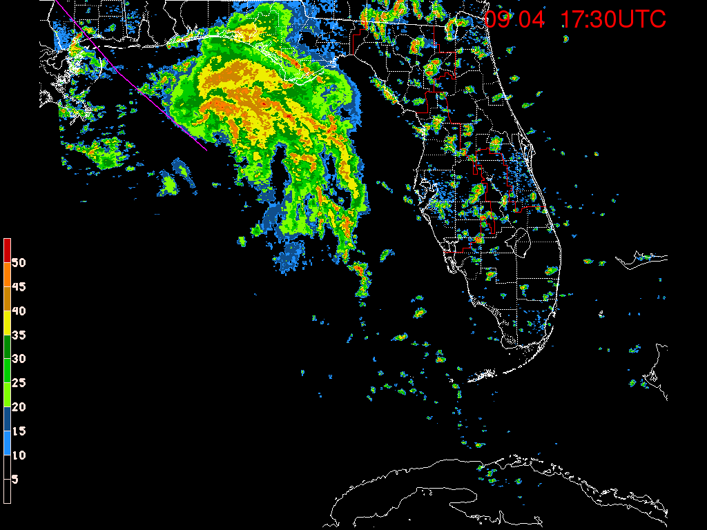 Florida Radar Recording From SFWMD for Gordon (2018) Approach