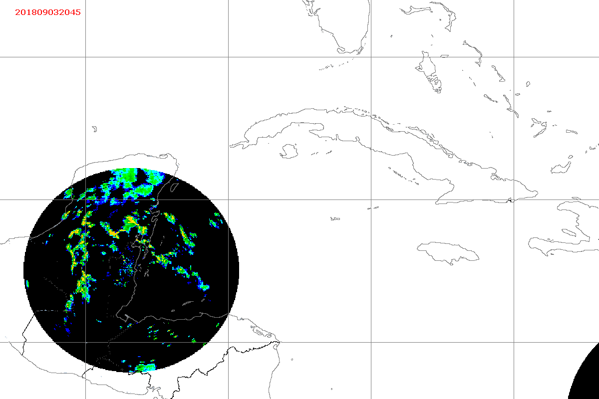 Barbados Weather NW Caribbean Radar Mosaic Animation for Gordon (2018)