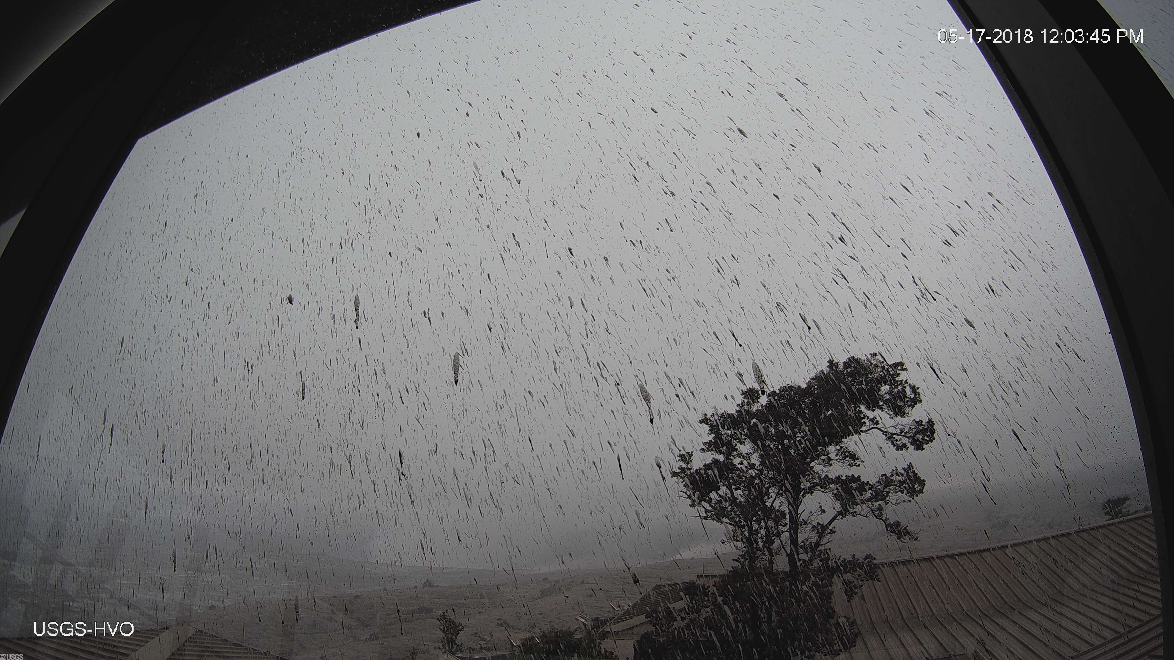 Panorama of HalemaÊ»umaÊ»u Overlook Vent Wide Angle from HVO Observation Tower (2018)