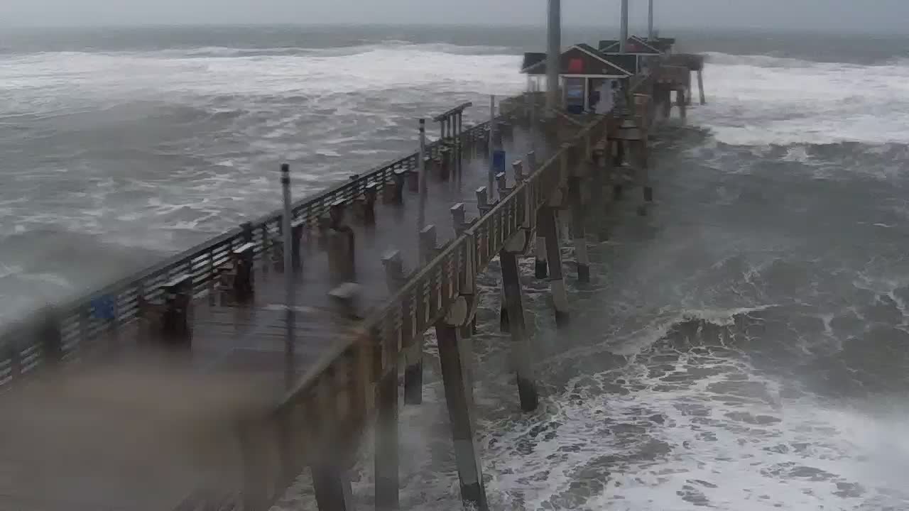 Jennette's Pier Nags Head, NC Cam for Florence Approach (2018)