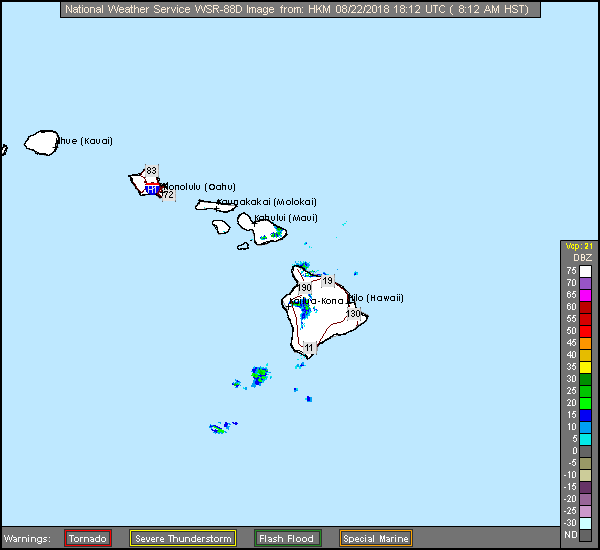 Kohala, HI  Long Range Radar Recording of Lane (2018) Approach