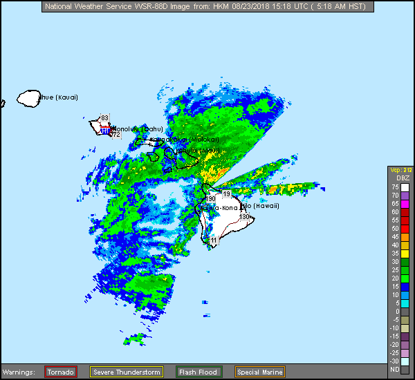 Kohala, HI  Long Range Radar Recording of Lane (2018) Approach