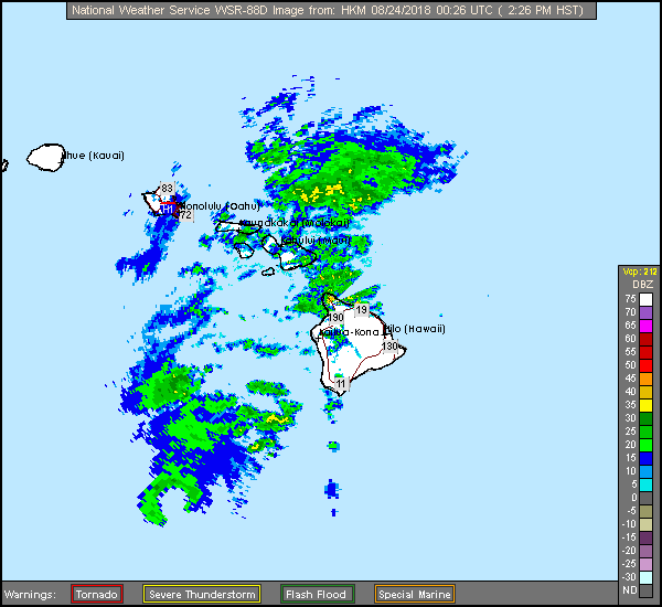 Kohala, HI  Long Range Radar Recording of Lane (2018) Approach
