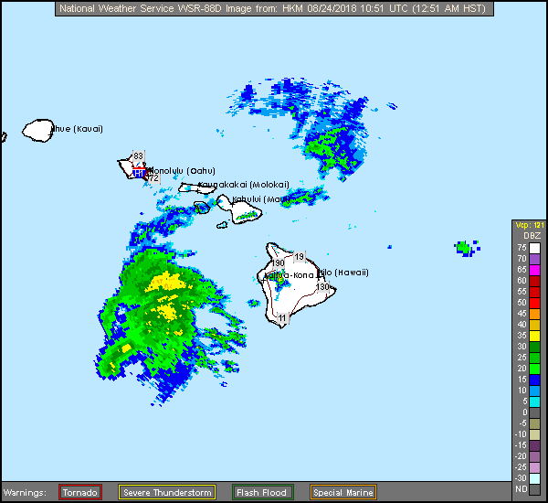 Kohala, HI  Long Range Radar Recording of Lane (2018) Approach