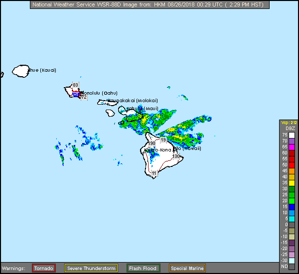 Kohala, HI  Long Range Radar Recording of Lane (2018) Approach