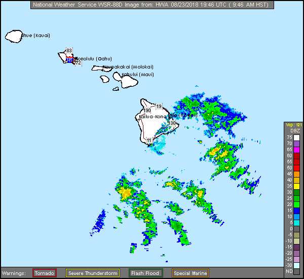 South Shore Big Island, HI Long Range Radar Recording of Lane (2018) Approach
