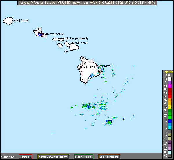 South Shore Big Island, HI Long Range Radar Recording of Lane (2018) Approach