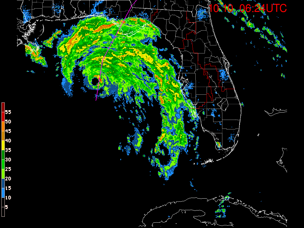 Florida Radar Recording From SFWMD for Michael (2018) Approach