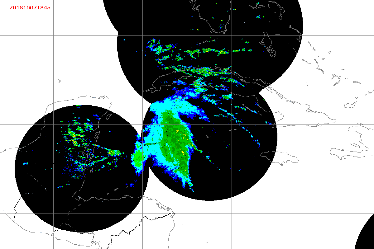 Barbados Weather NW Caribbean Radar Mosaic Animation for Michael (2018)