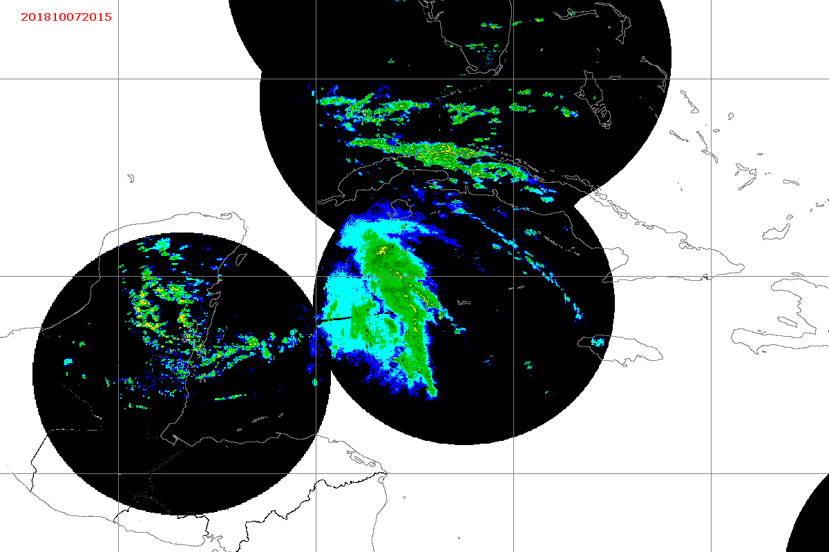 Barbados Weather NW Caribbean Radar Mosaic Animation for Michael (2018)