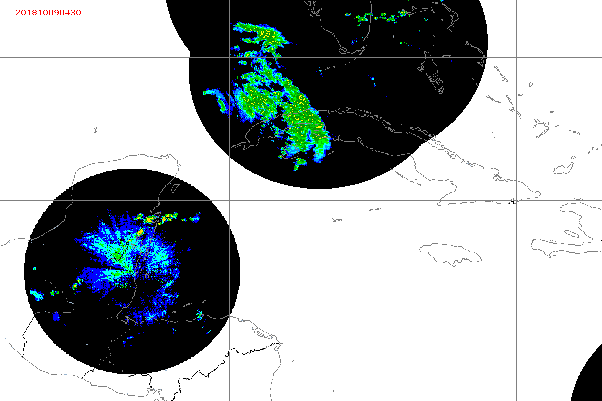 Barbados Weather NW Caribbean Radar Mosaic Animation for Michael (2018)