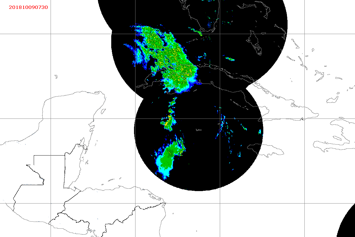 Barbados Weather NW Caribbean Radar Mosaic Animation for Michael (2018)