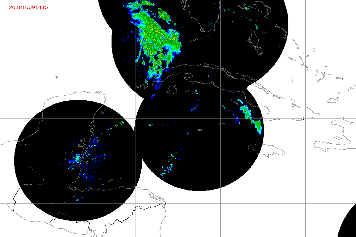 Barbados Weather NW Caribbean Radar Mosaic Animation for Michael (2018)