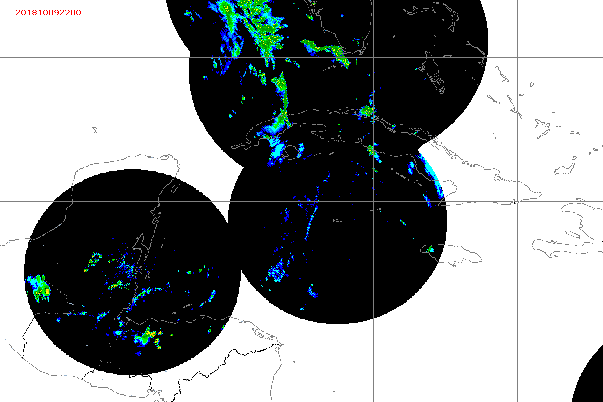 Barbados Weather NW Caribbean Radar Mosaic Animation for Michael (2018)