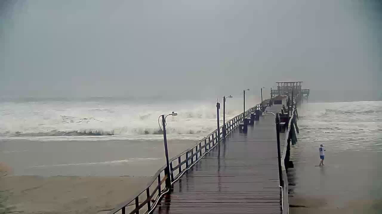 Oceanana Pier Fishing Cam (Atlantic Beach) for Florence Approach (2018)