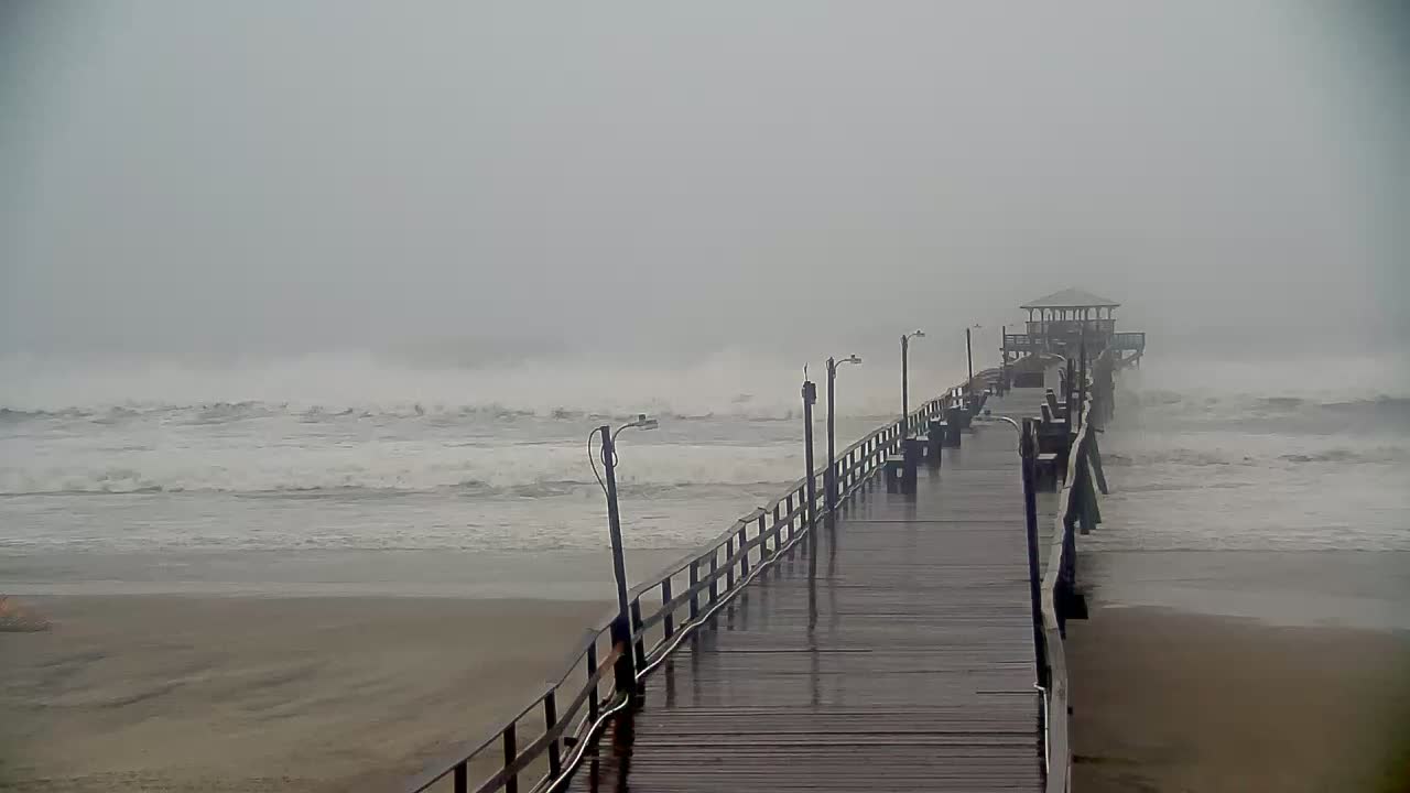 Oceanana Pier Fishing Cam (Atlantic Beach) for Florence Approach (2018)