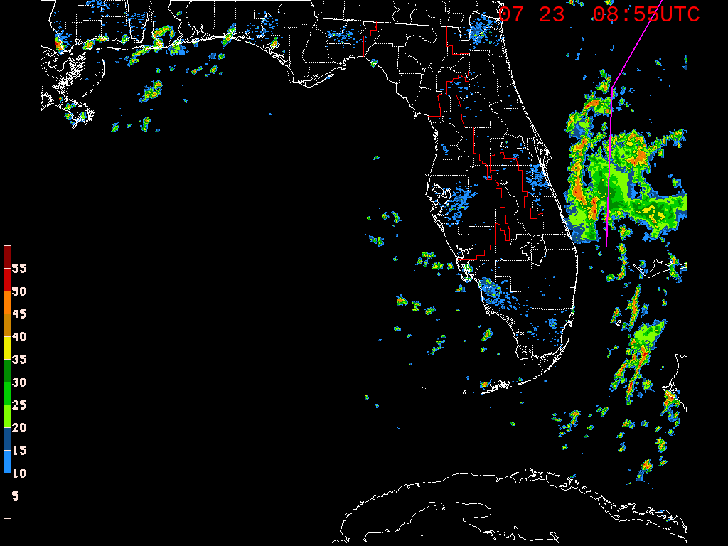 Florida Radar Recording From SFWMD for Three (2019) Approach