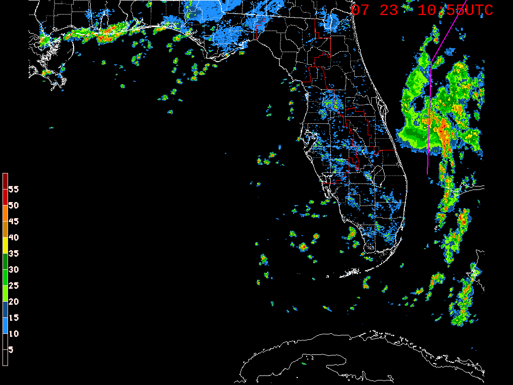 Florida Radar Recording From SFWMD for Three (2019) Approach