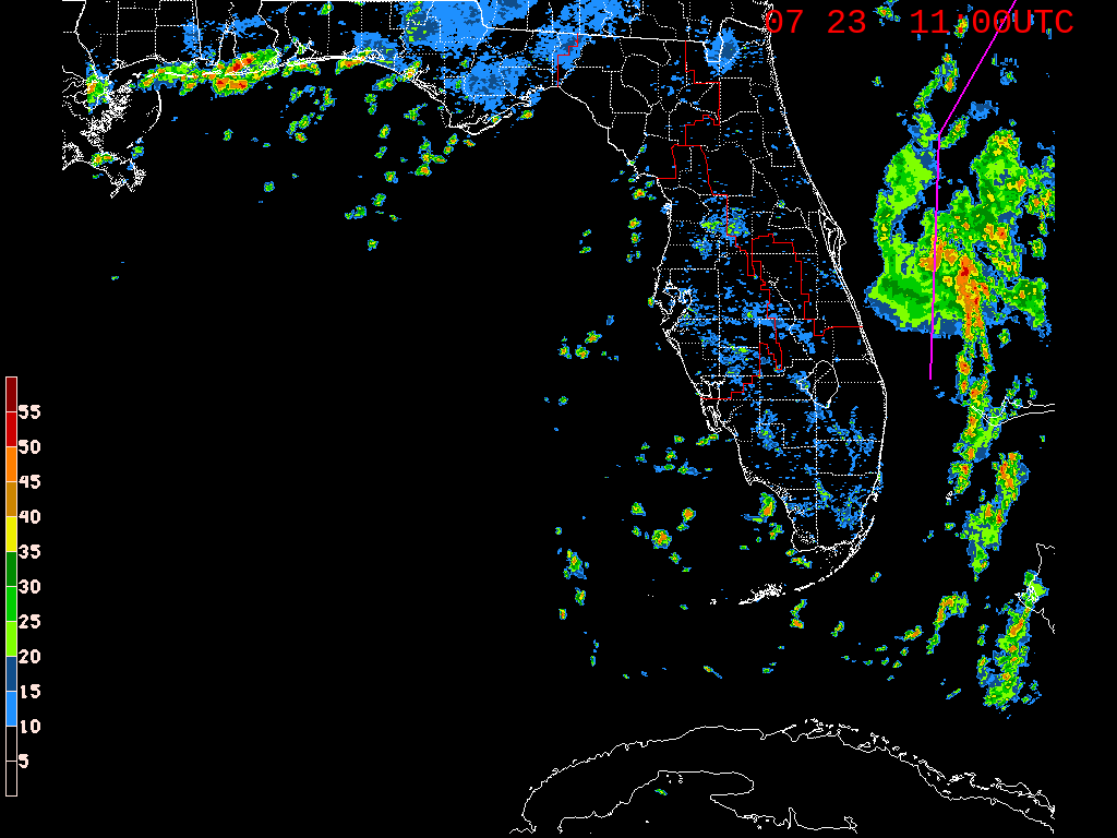 Florida Radar Recording From SFWMD for Three (2019) Approach