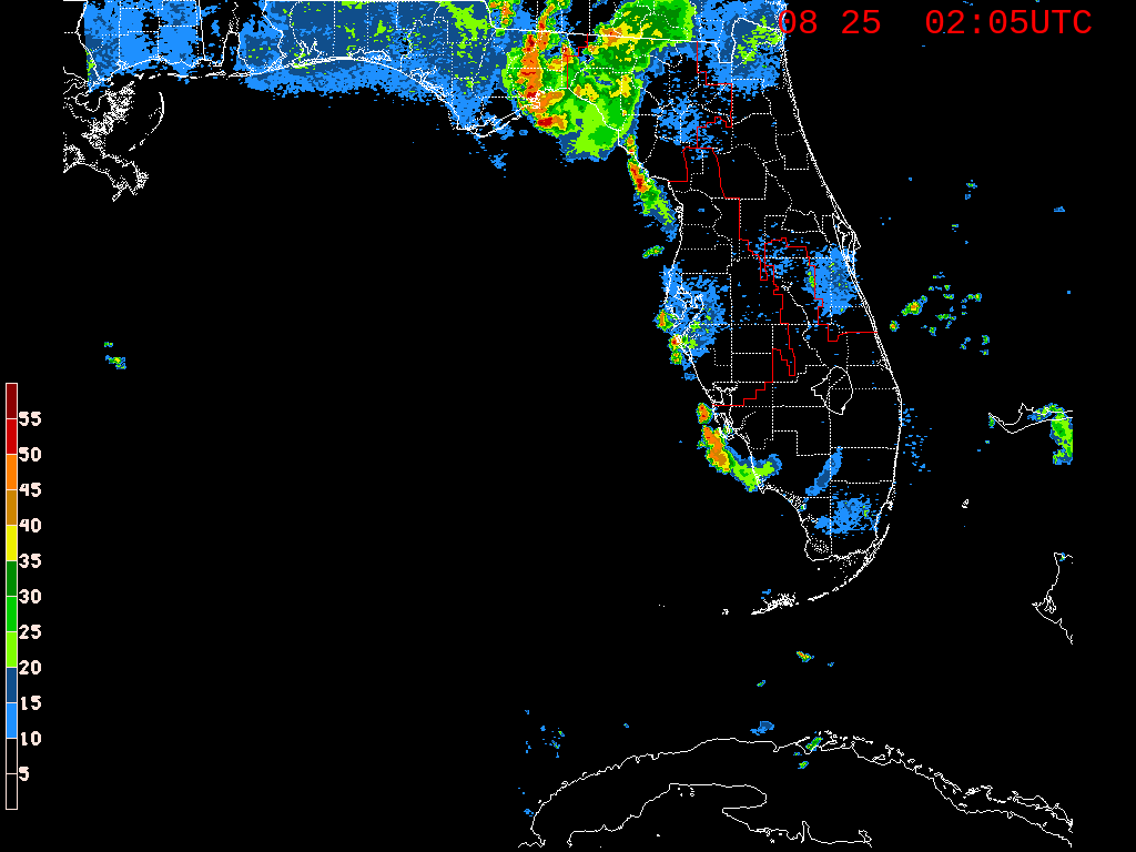Florida Radar Recording From SFWMD for 98L (Aug 2019)