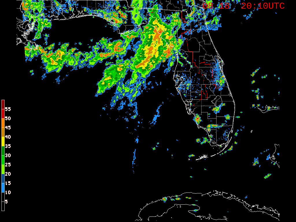 Florida Radar Recording From SFWMD for Gulf Area (Aug 17 2019)