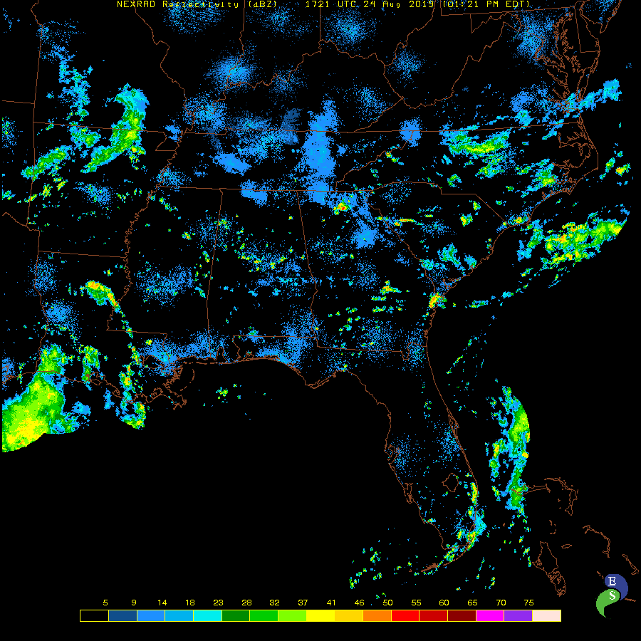 Rutgers SE Radar Recording for 90L (Aug 2019) Approach