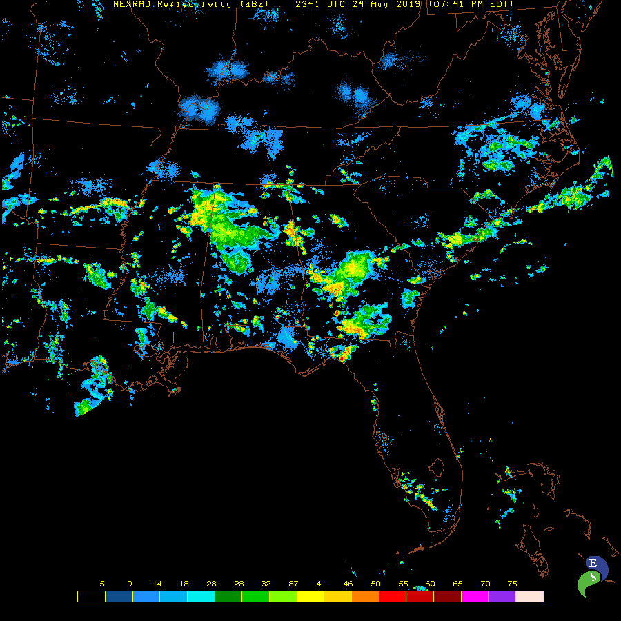 Rutgers SE Radar Recording for 90L (Aug 2019) Approach