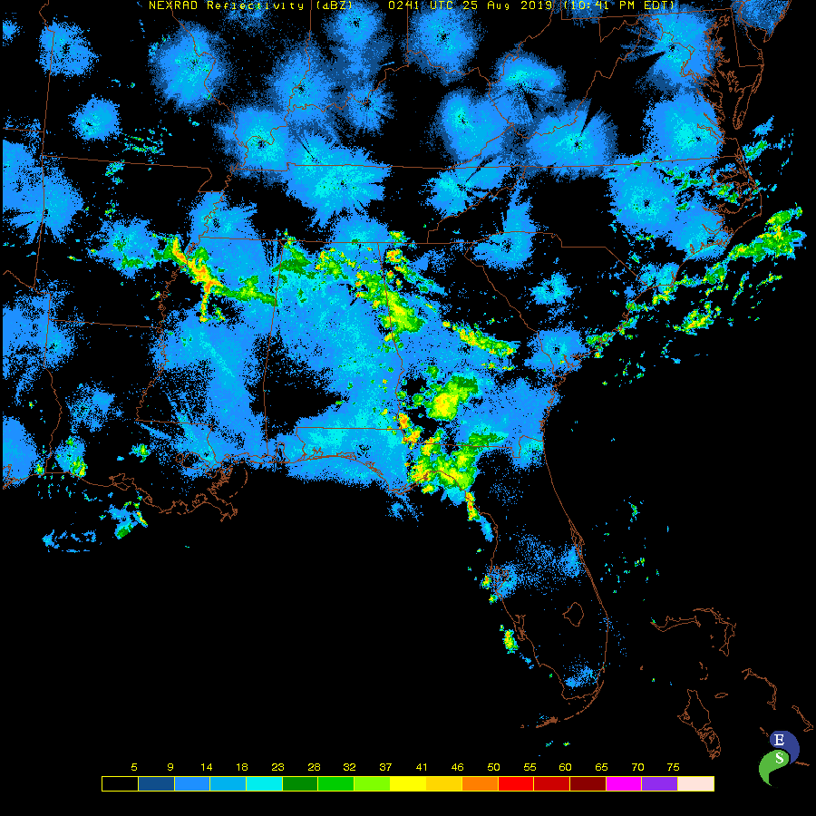 Rutgers SE Radar Recording for 90L (Aug 2019) Approach