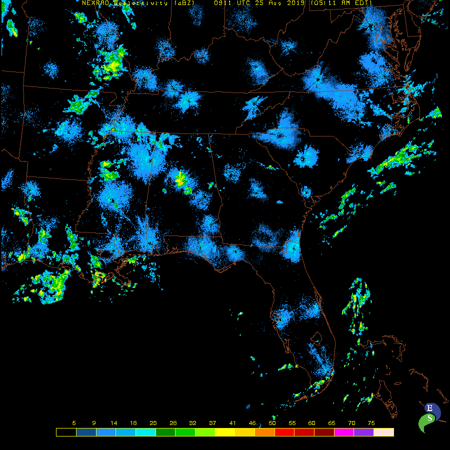 Rutgers SE Radar Recording for 90L (Aug 2019) Approach