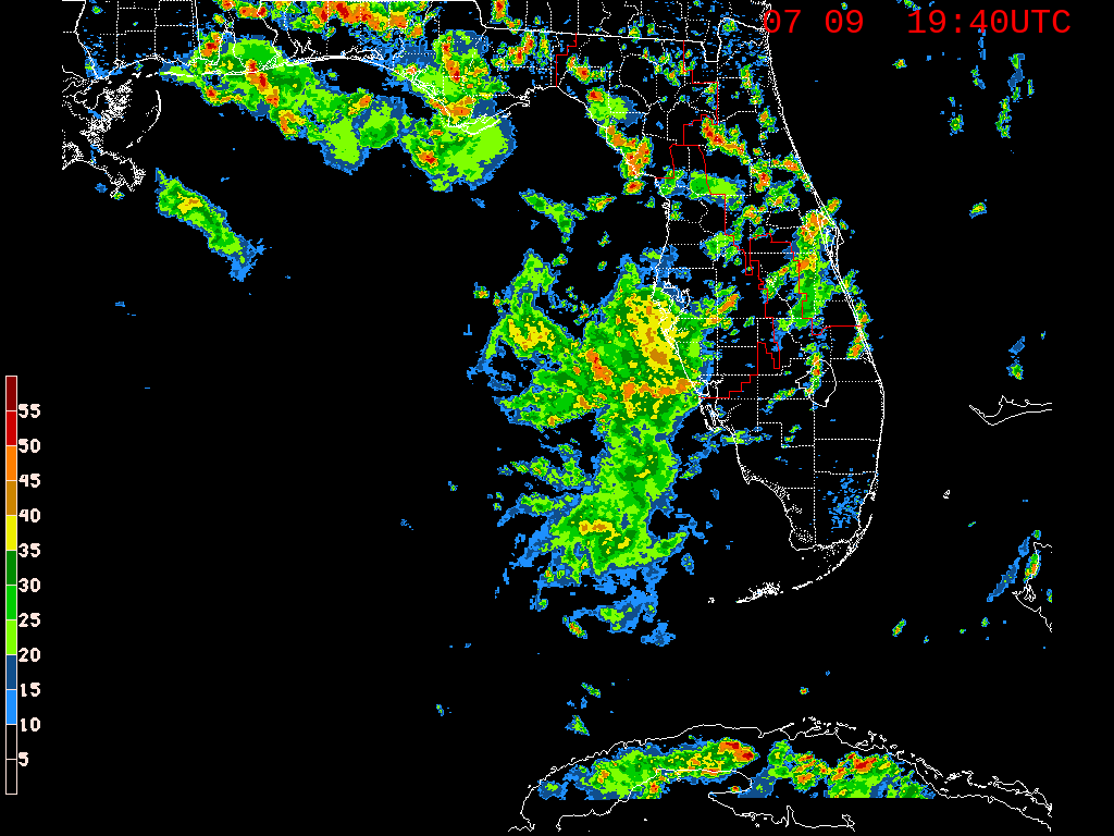 Florida Radar Recording From SFWMD for Barry (2019) Approach