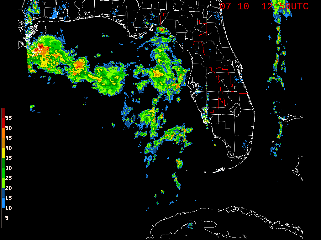 Florida Radar Recording From SFWMD for Barry (2019) Approach