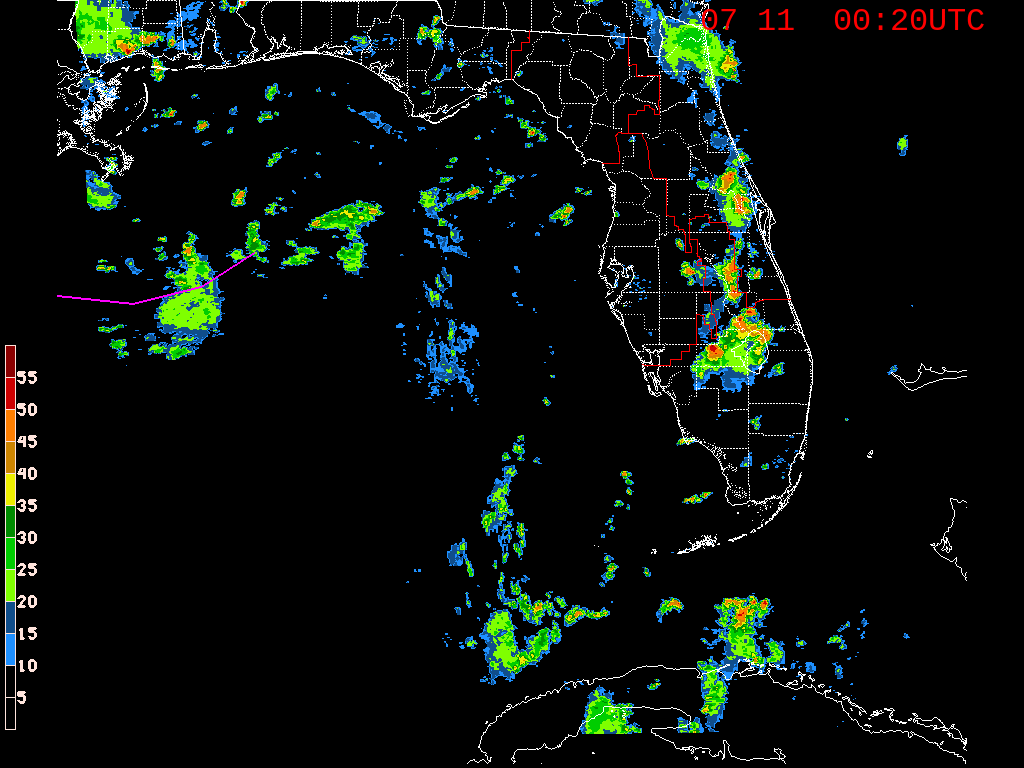 Florida Radar Recording From SFWMD for Barry (2019) Approach