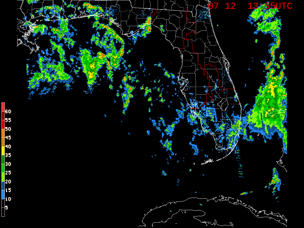 Florida Radar Recording From SFWMD for Barry (2019) Approach