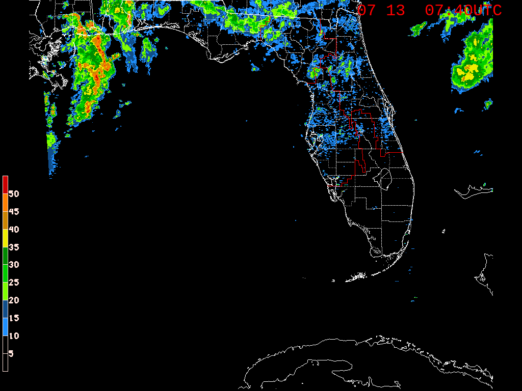 Florida Radar Recording From SFWMD for Barry (2019) Approach