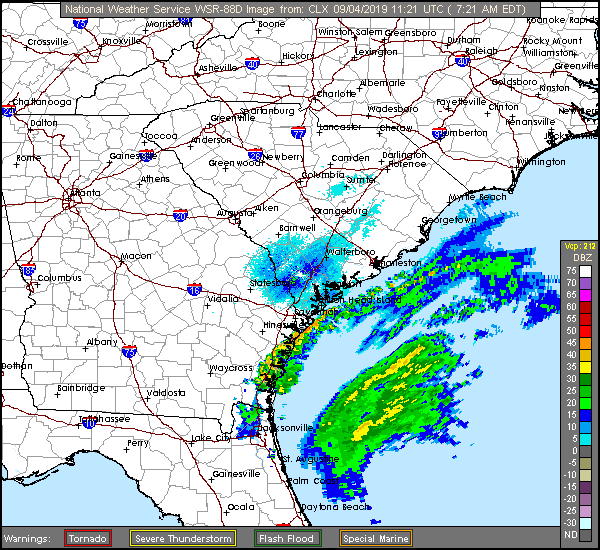 Charleston, SC Long Range Radar Recording of Dorian (2019) Approach