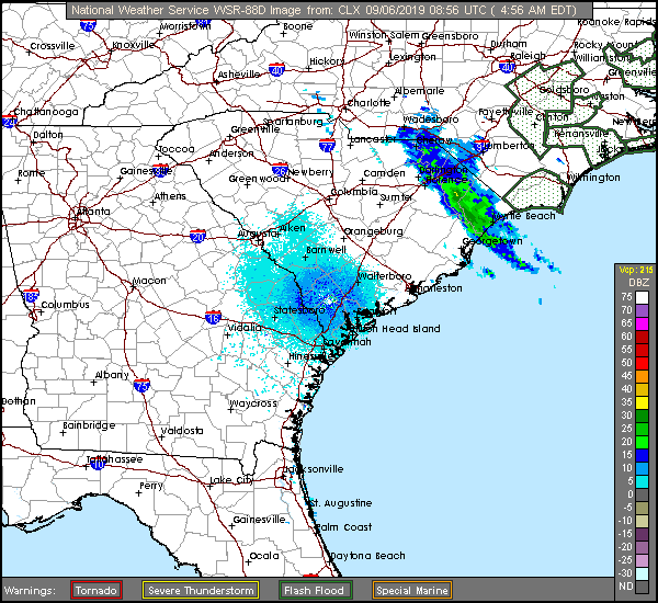 Charleston, SC Long Range Radar Recording of Dorian (2019) Approach