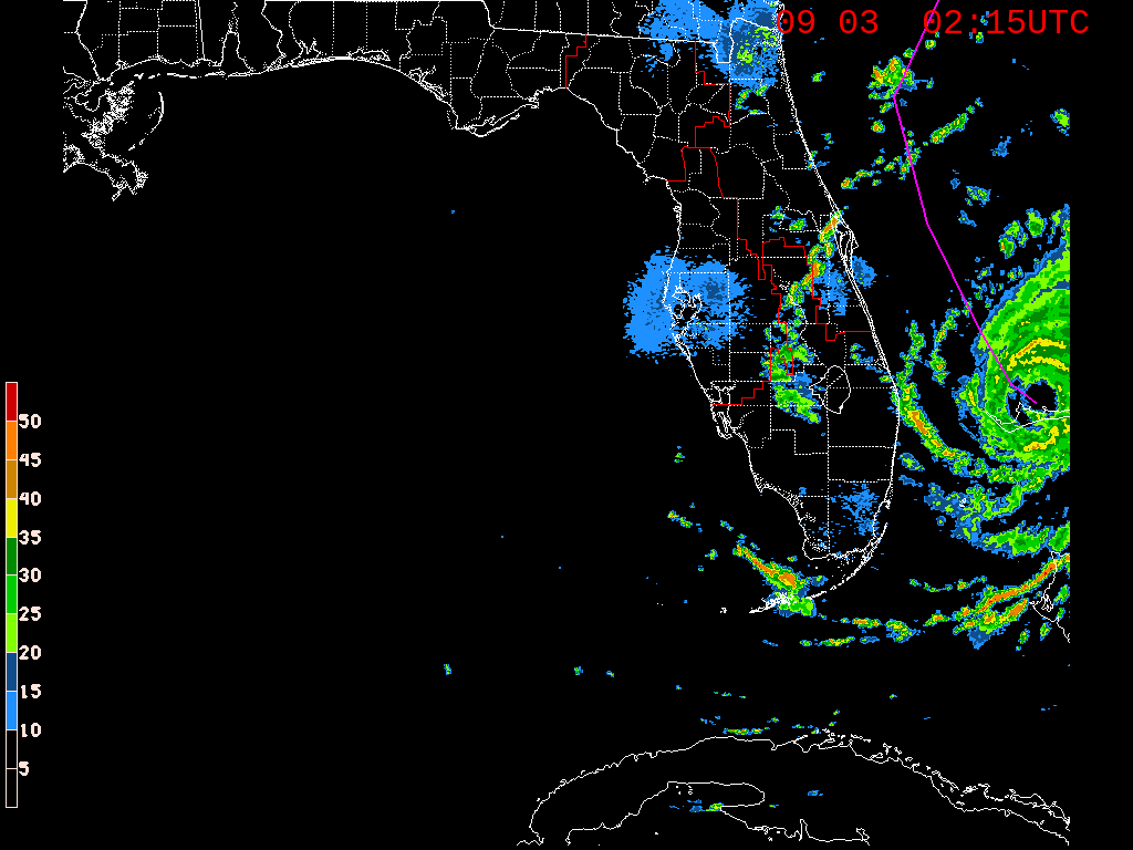 Florida Radar Recording From SFWMD for Dorian Approach (2019)