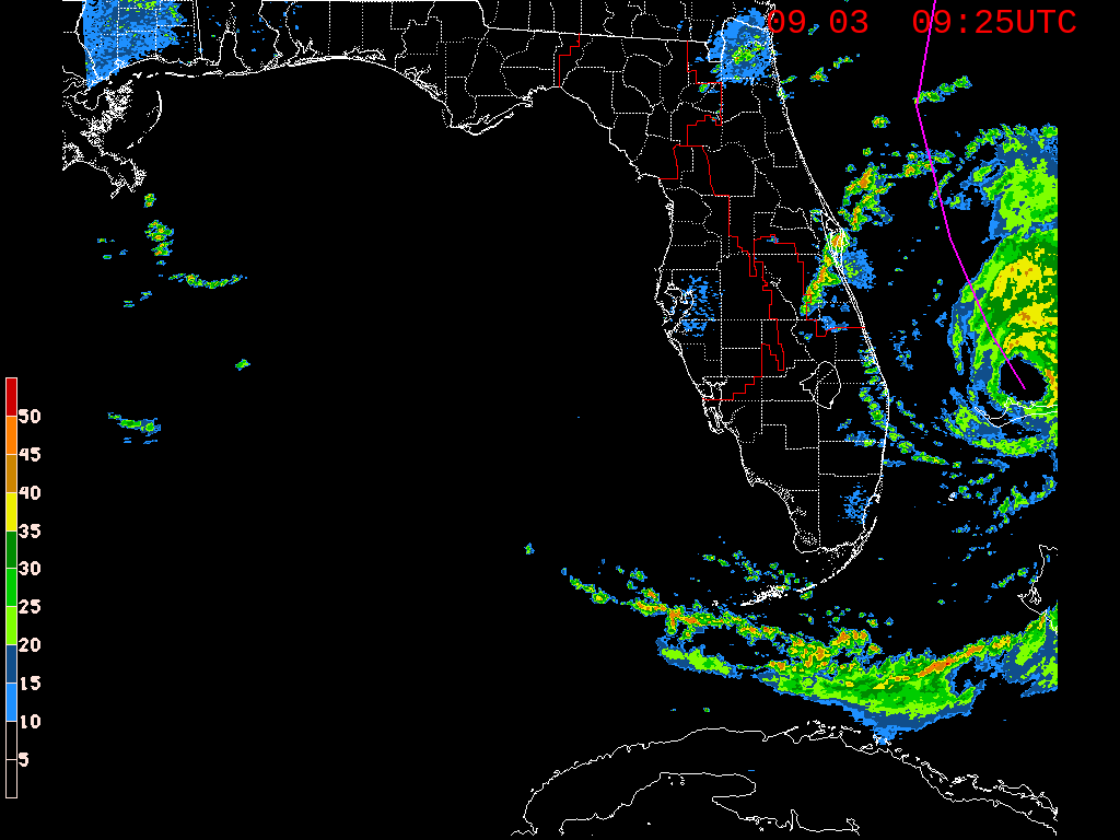 Florida Radar Recording From SFWMD for Dorian Approach (2019)