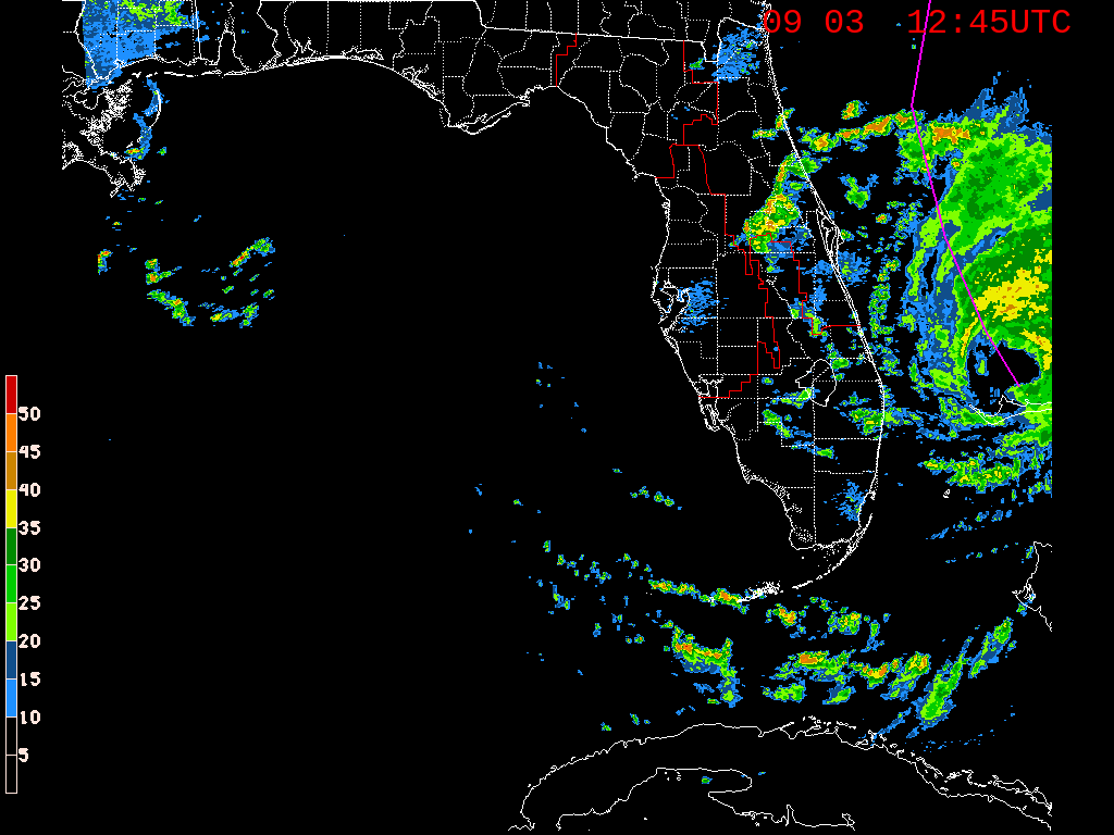 Florida Radar Recording From SFWMD for Dorian Approach (2019)