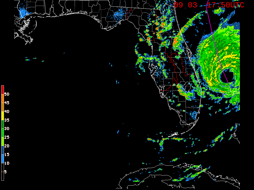 Florida Radar Recording From SFWMD for Dorian Approach (2019)