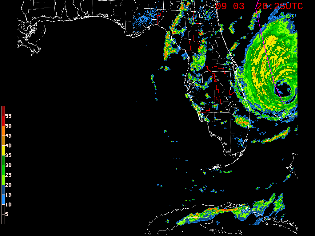 Florida Radar Recording From SFWMD for Dorian Approach (2019)